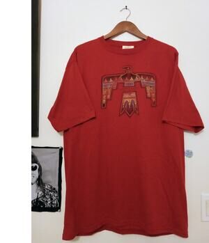 Vintage Fred Harvey Grand Canyon Tee Thunderbird Graphic Tee Native American XL